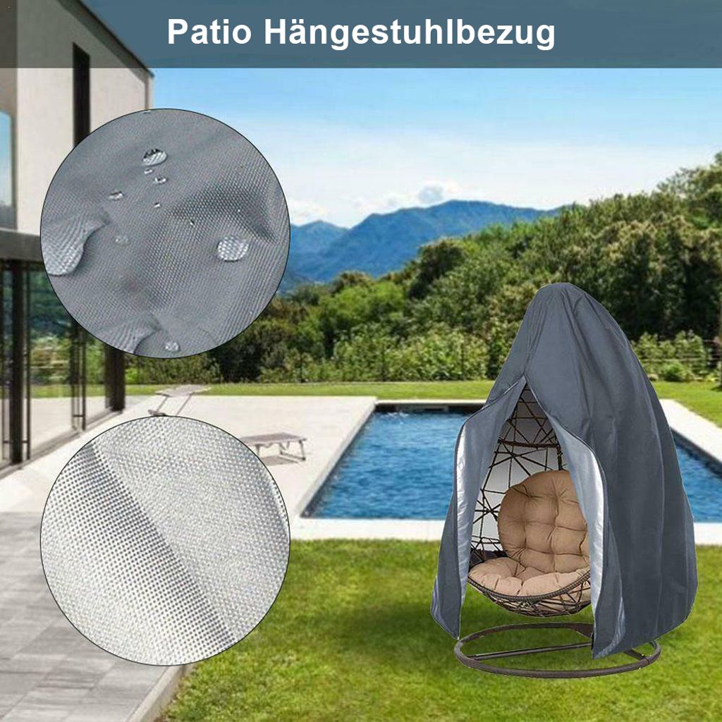 Hollywoodschaukel Abdeckung Wasserdicht - 220x125x170cm - Für 2/3-Sitzer Schaukelstühle