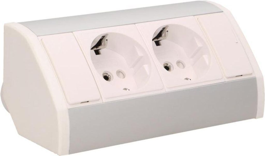 Möbelsteckdose 2x250V OR-GM-9005/W-G(GS) Schuko Produktbild 