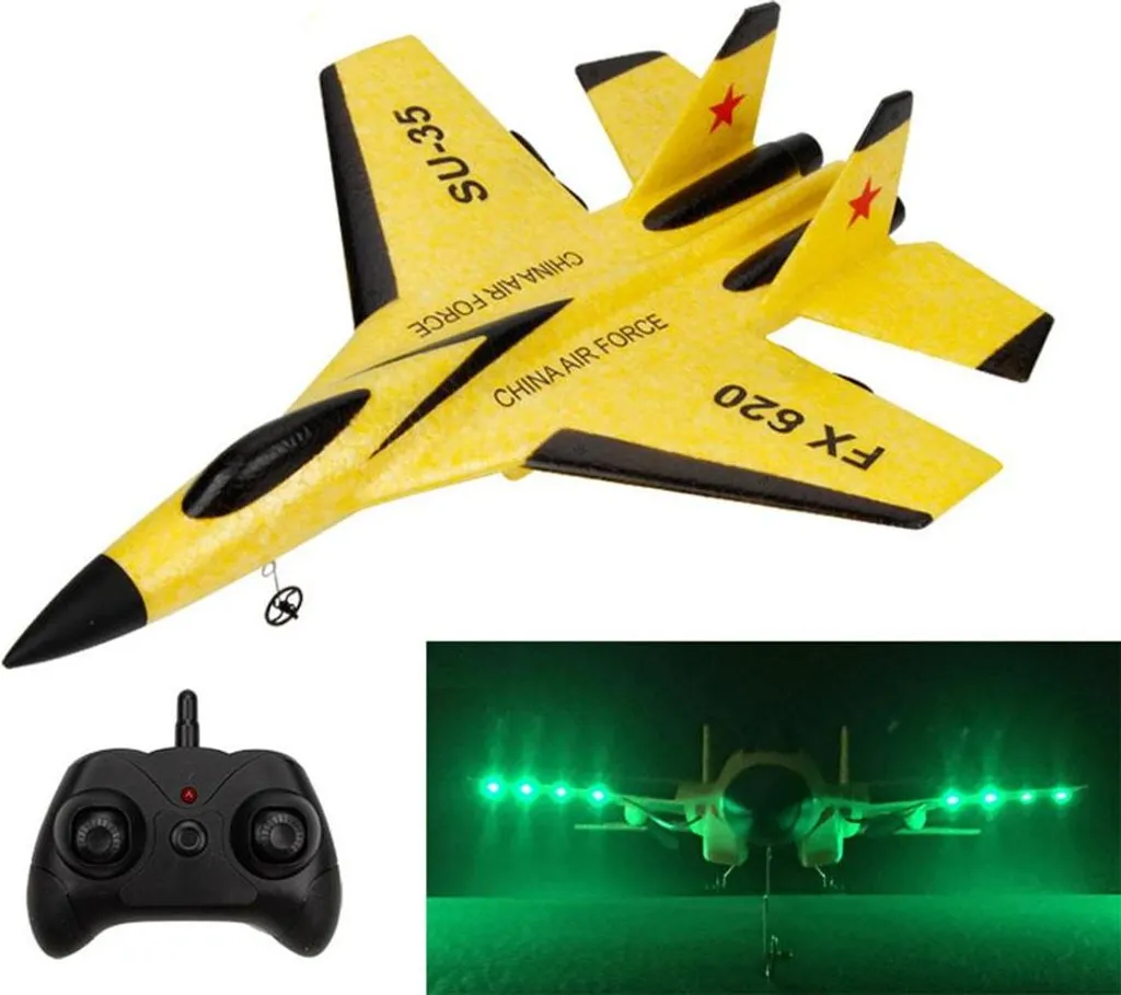 Drone avion télécommandé en mousse EPP avec LED pour enfant montage DIY