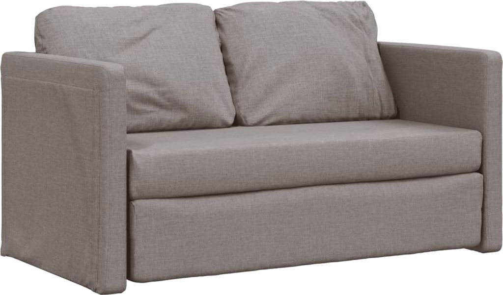 vidaXL Divano letto Taupe 112x174x55 cm Tessuto Immagine del prodotto 
