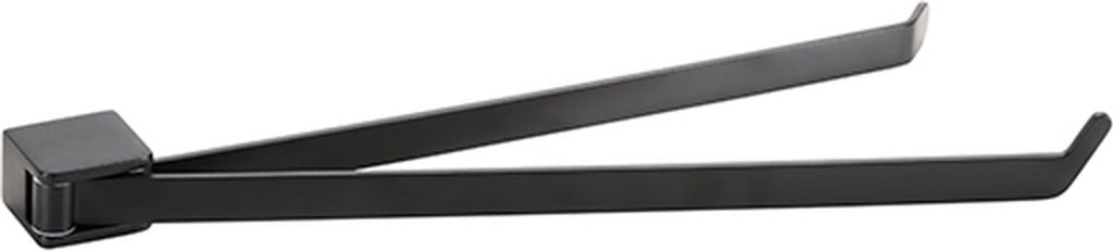 BORGANIC BLACK Doppelhandtuchhalter Edelstahl Schwarz 445x62x42 mm für Bad & Küche >> zum Bohren