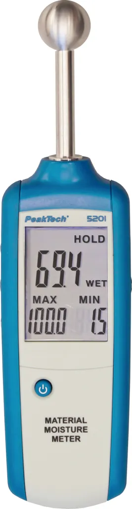 Humidimètre PeakTech P 5201 avec écran LCD et capteurs de précision