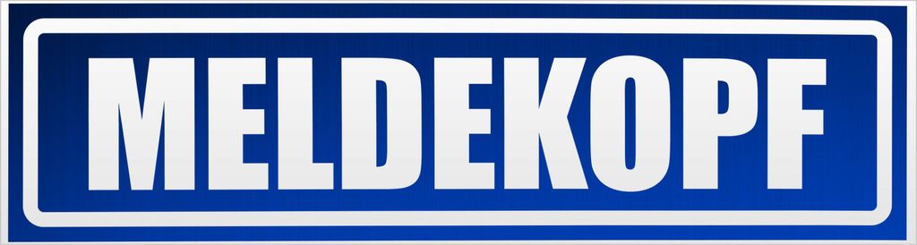 Kiwistar Meldekopf invertiert Magnetschild Schild magnetisch - 45cm Blau - reflektierend - Magnetfolie für Auto PKW Kfz