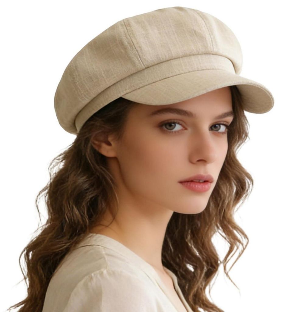 Cappello a tesa larga da donna, in cotone e lino, color Immagine del prodotto 