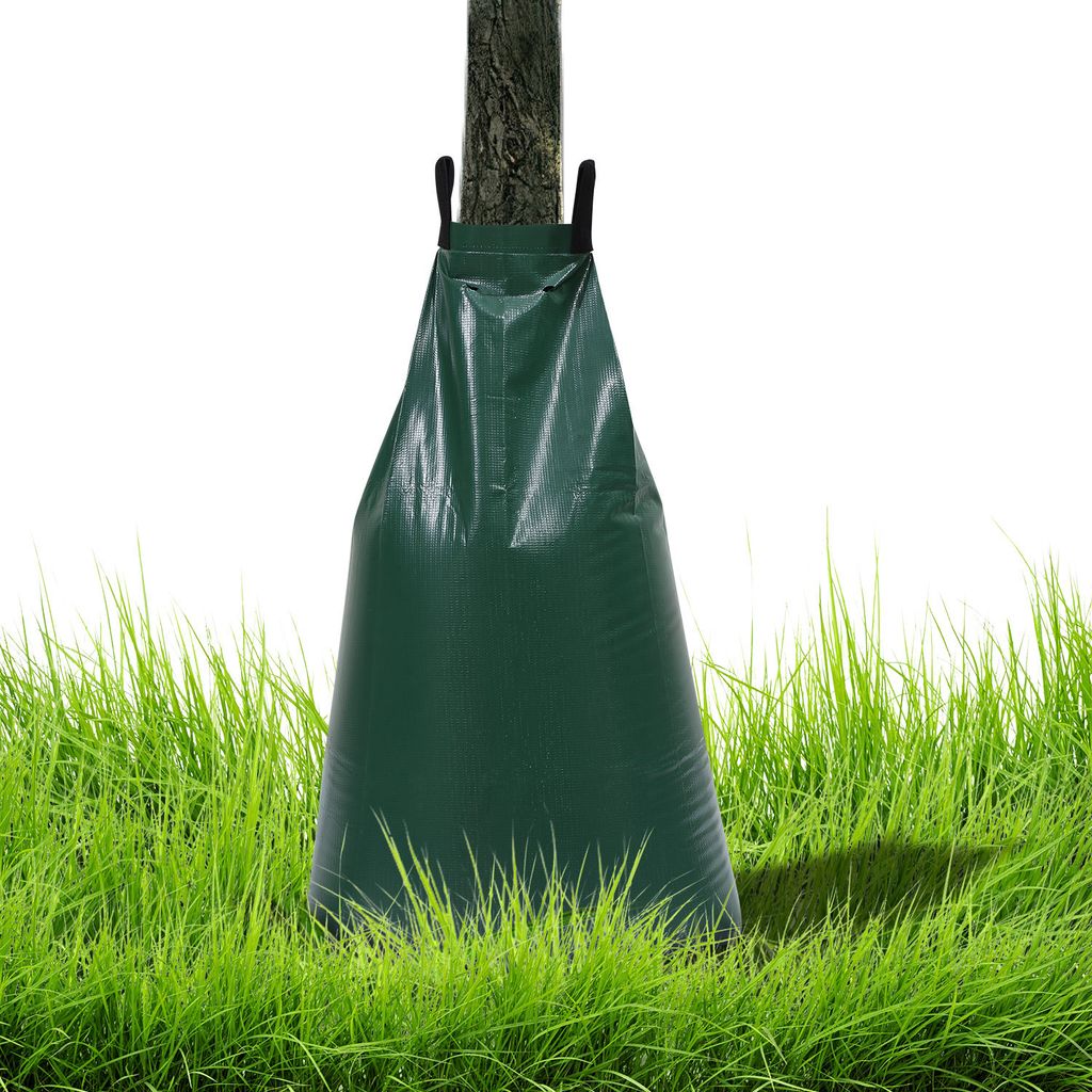 Bewässerungsbeutel treebag 15 Stück PVC Bewässerungssack 75 Liter Wassersack Grün für Bäume