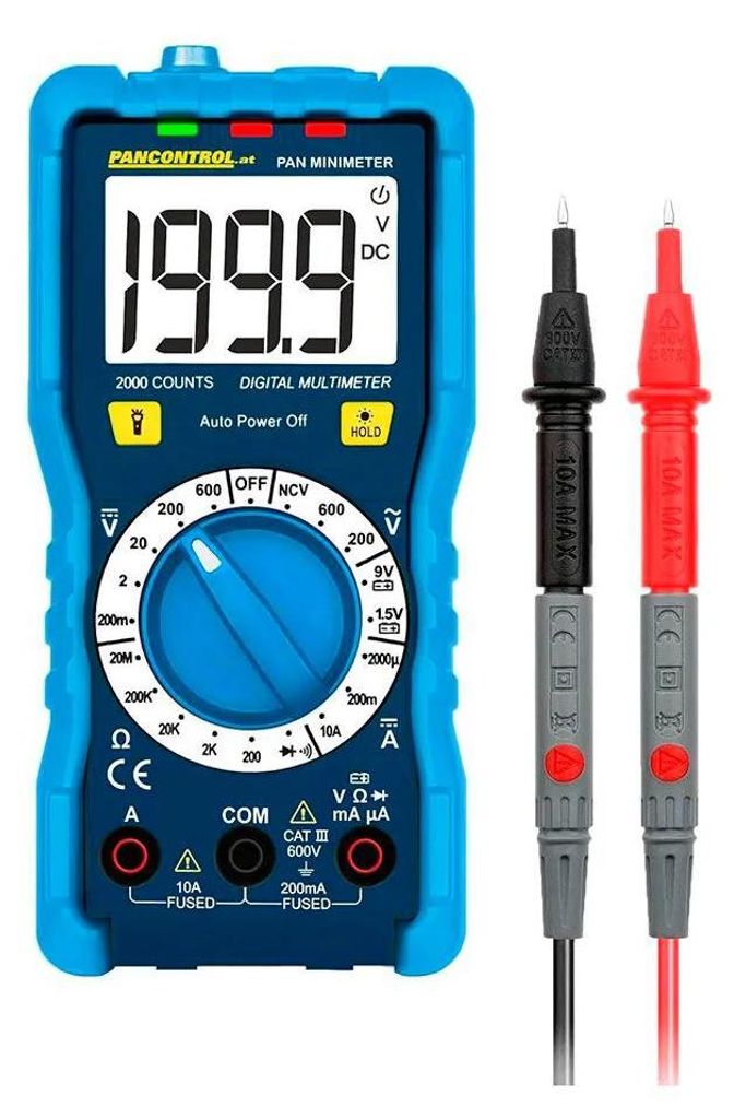 Multimètre Numérique Pancontrol Mesure Précise Cat Iii 600v Image du produit 