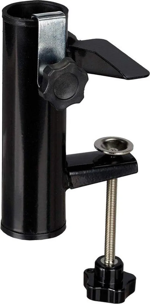 Pince de parasol pour rambarde de balcon, fixation en acier noir solide