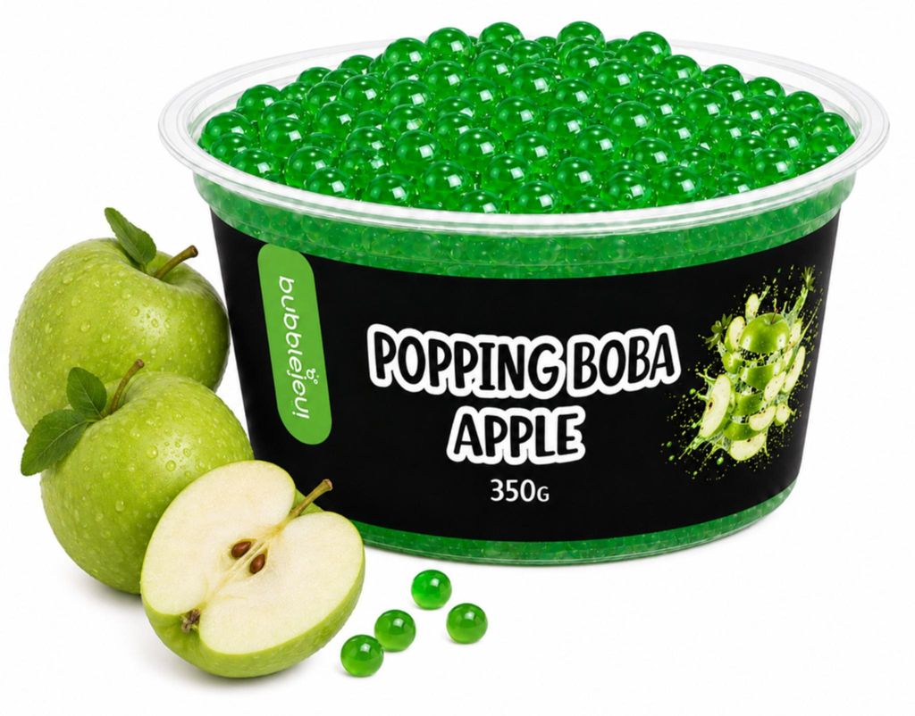 BubbleJoy Popping Boba Apfel 350 g Fruchtperlen für Bubble Produktbild 