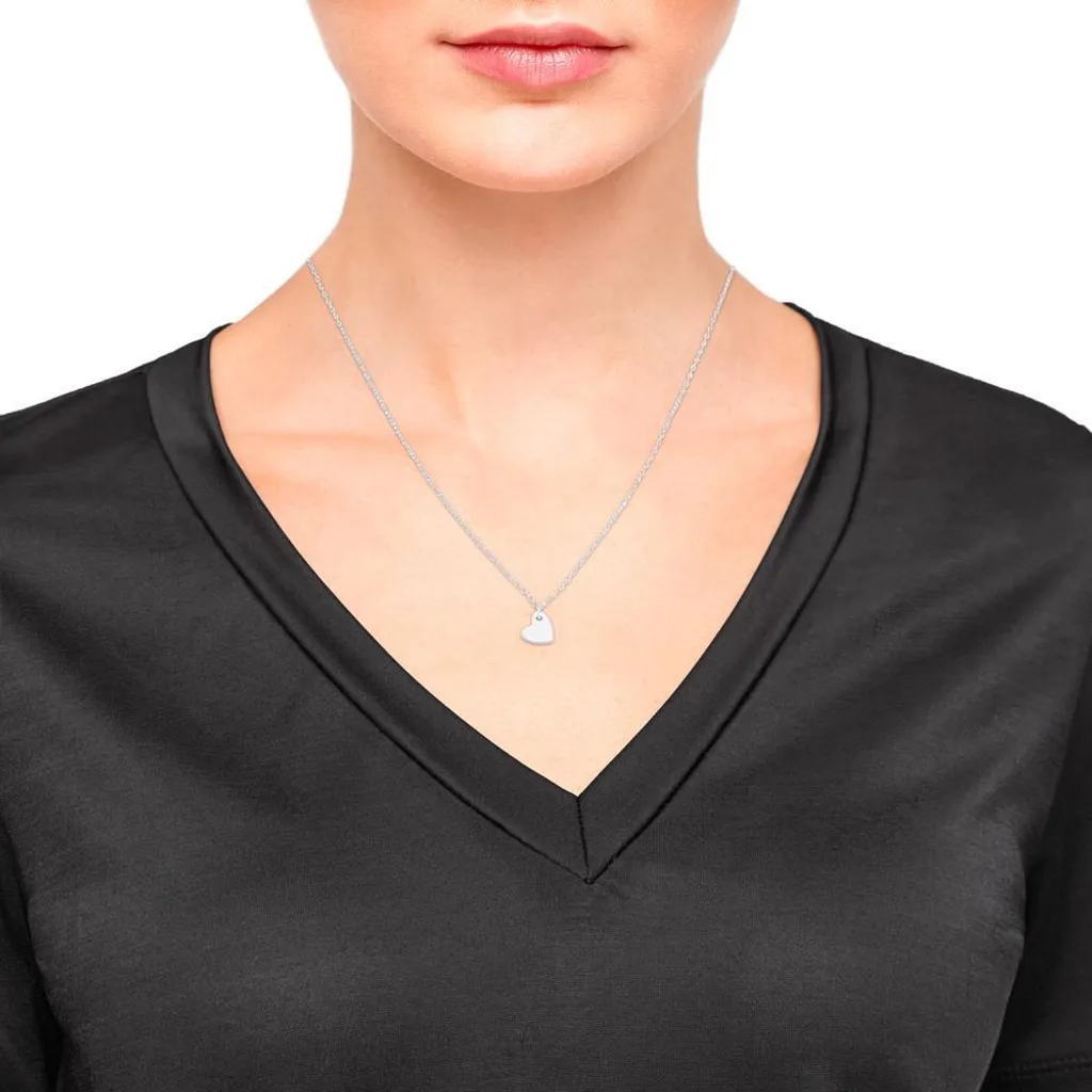 Cadeau idéal collier coeur s.Oliver pour femme avec pendentif argent