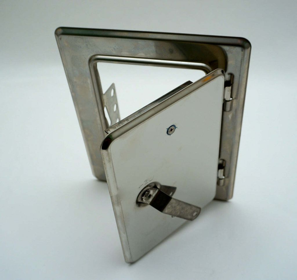Reinigungstür 15x30cm Kamintür Edelstahl