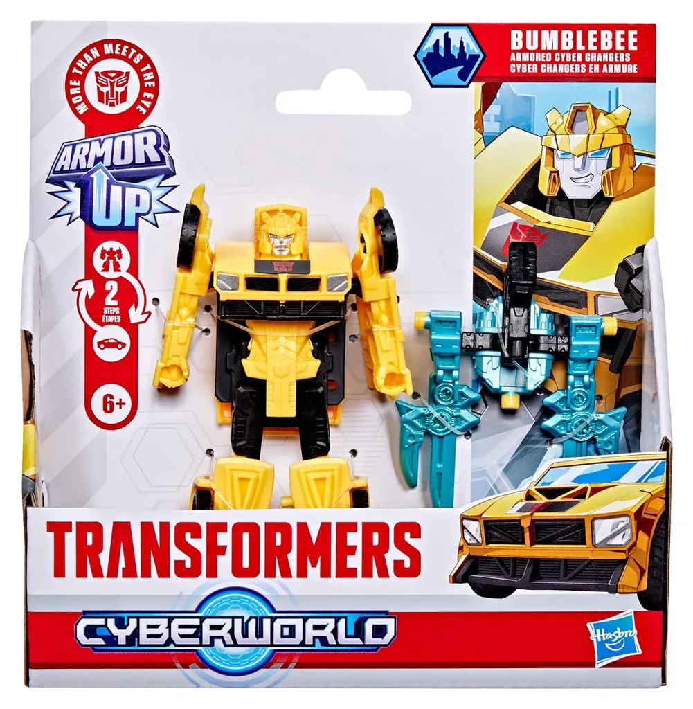Bumblebee Transformers Cyberworld Armored Cyber Changers Figurine 6 ans