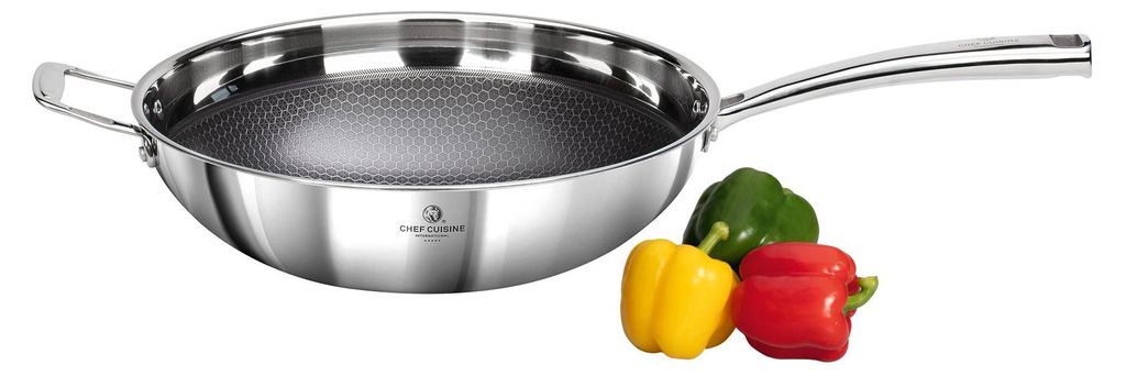 Chef Cuisine Wok-Pfanne mit Seitengriff ø 32 cm mit Fusion-Pro-II-Keramik-Beschichtung