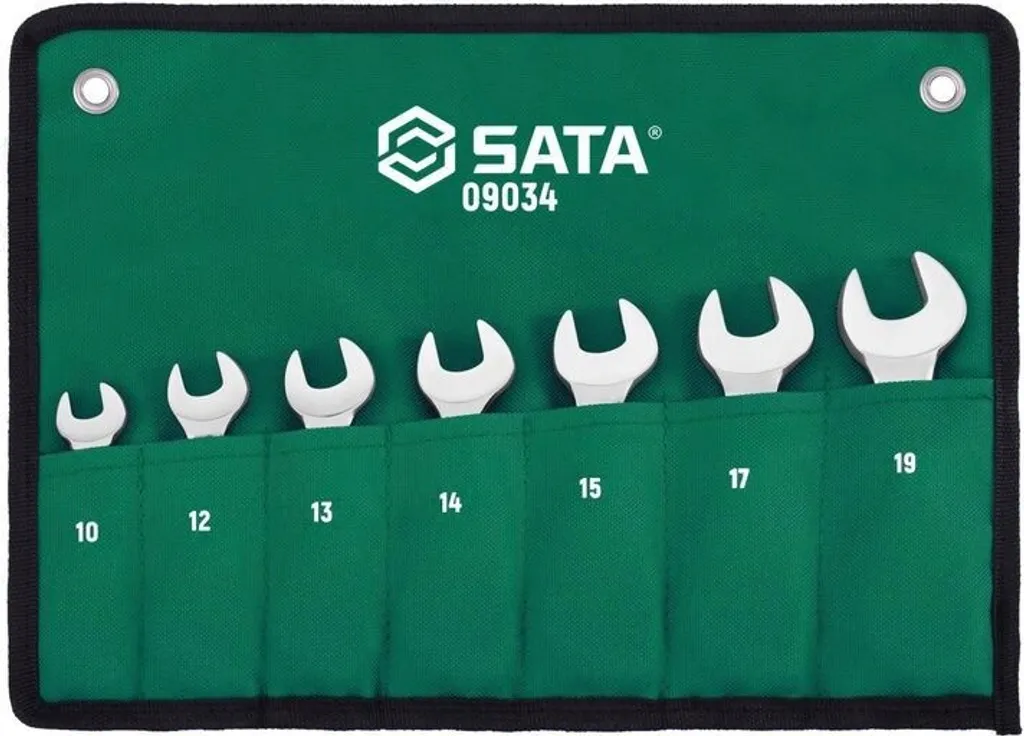 Mini clé à cliquet SATA en acier forgé - Set de 7 pièces de 10-19mm
