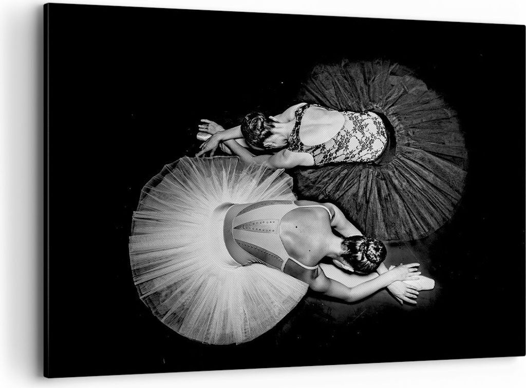 Bild auf Leinwand - Leinwandbild - Einteilig - Ballerinas Ballett Tanz - 100x70cm - Wand Bild - Wanddeko - Wandbilder - Leinwanddruck - Bilder - Wa...