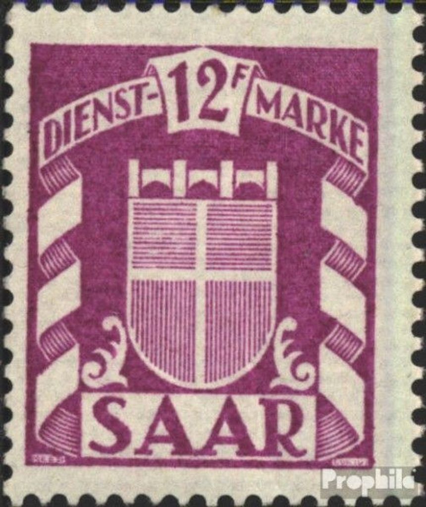 Briefmarken Saarland 1949 Mi D39 postfrisch Wappen des Saarlandes