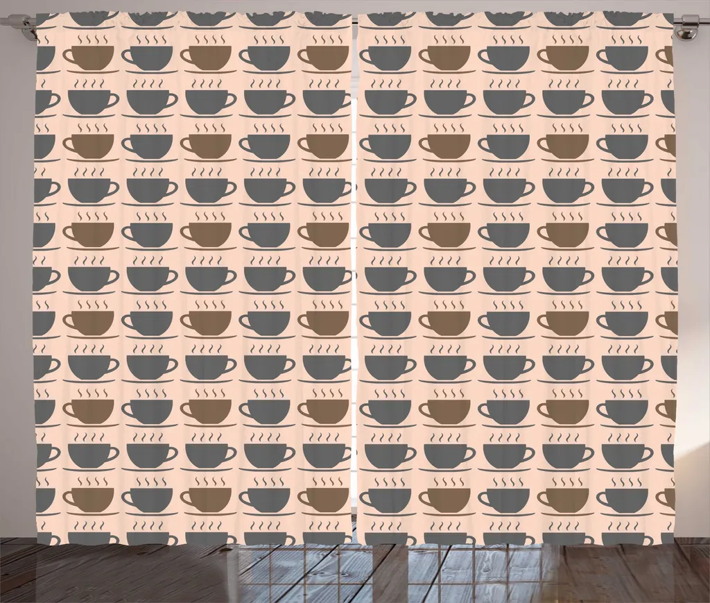 Rideau Occultant Léger pour Chambre 280x225 cm Gris Sépia Prêt à Poser