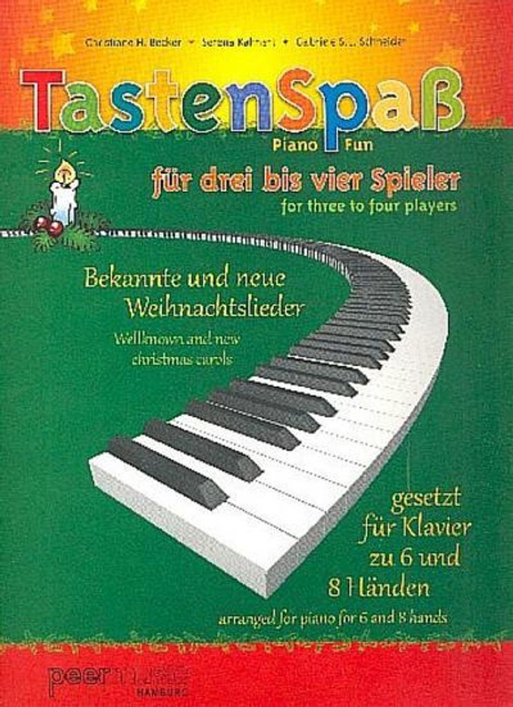 Tastenspaß Weihnachtenfür Klavier zu 6-8 Händen
