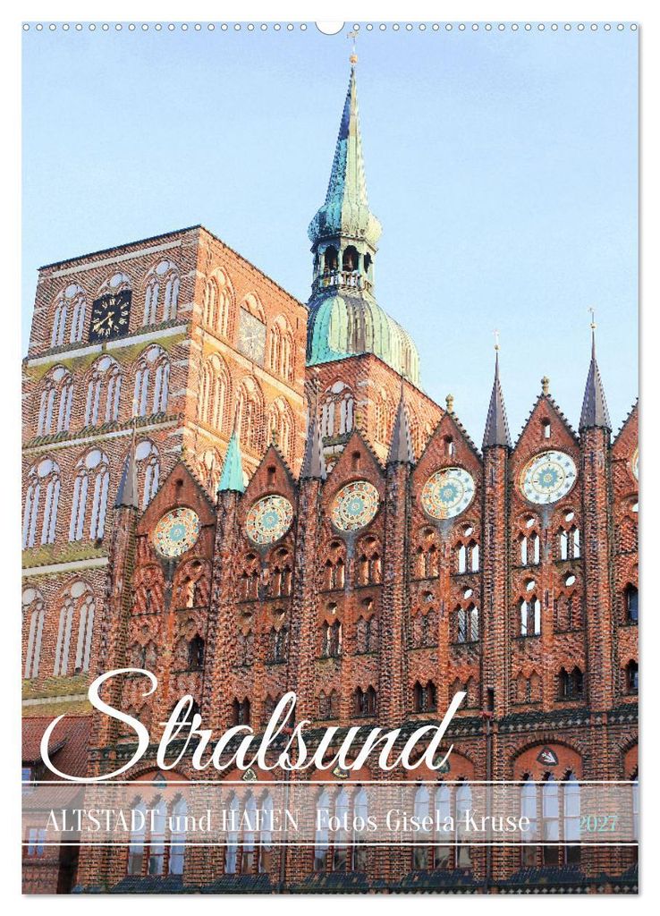 Stralsund - Altstadt und Hafen (Wandkalender 2027 DIN A2 hoch), CALVENDO Monatskalender