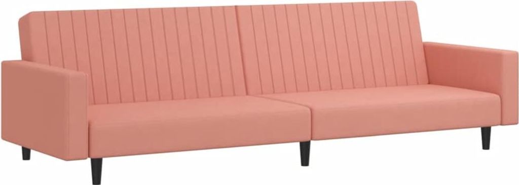vidaXL Schlafsofa 2-Sitzer Rosa Samt