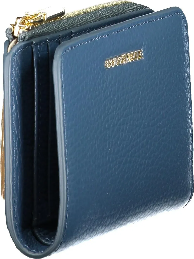 Elegante Portafoglio Blu Metallizzato Donna: Grande Capacità e Stile - 3