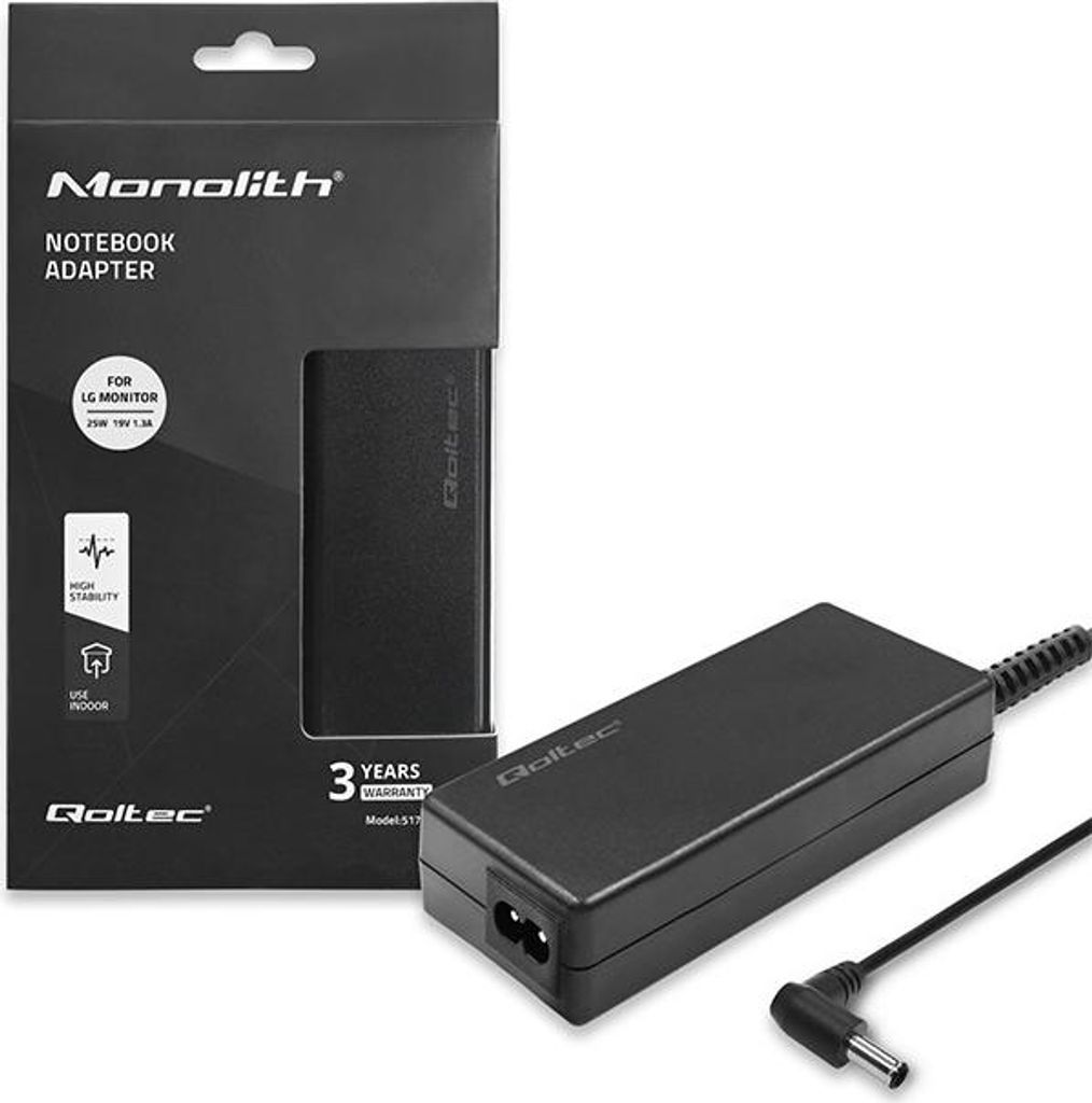 Qoltec 51774 Adaptateur secteur pour LG 25W | 1,3A | 19V | Image du produit 