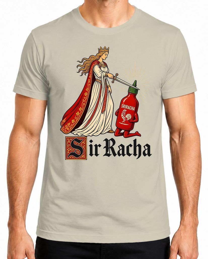 Pánské tričko "Sir Racha Scharfe Sauce Ritter Mittelalter", Obrázek produktu 