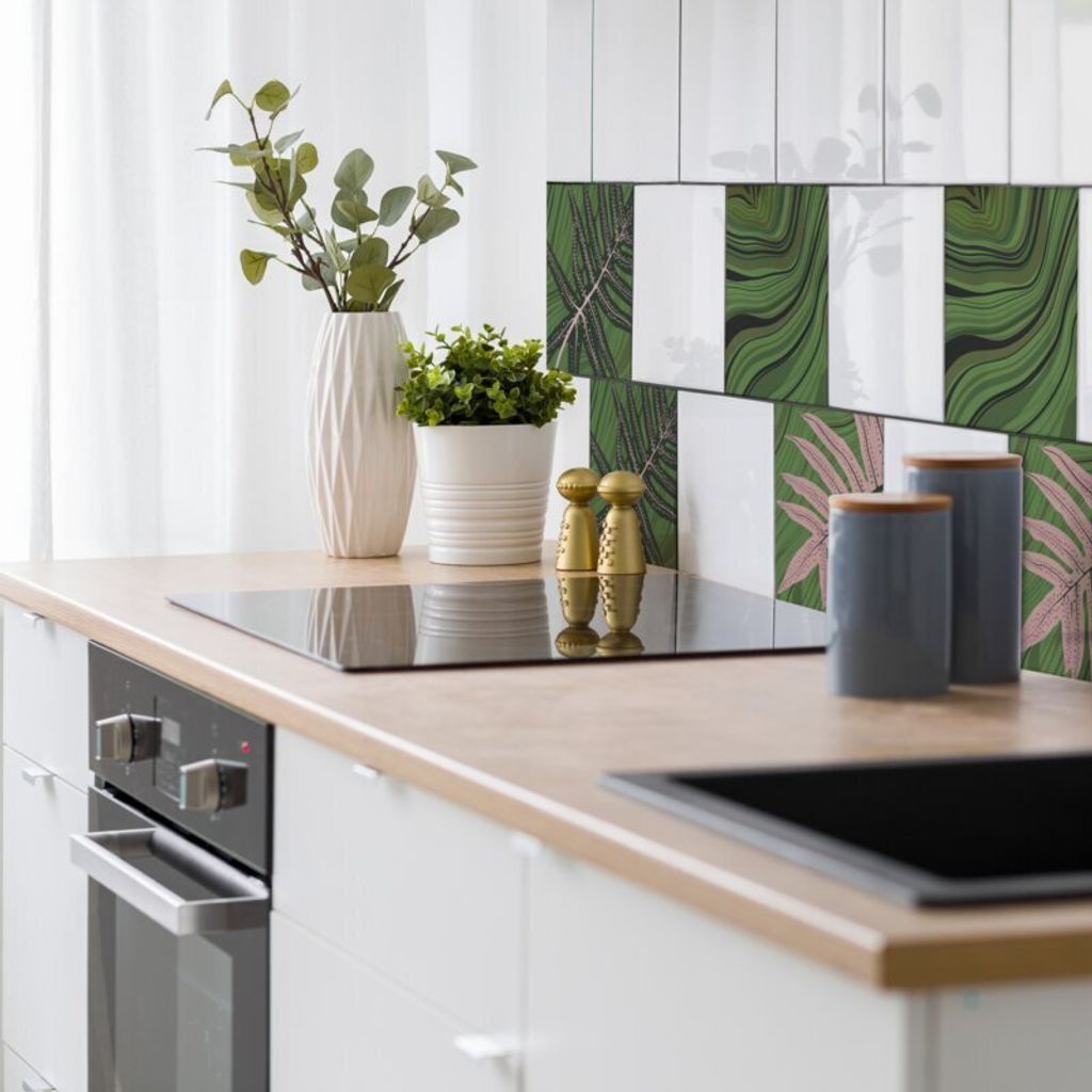 Klebefolie für Fliesen Opala, 15x15cm, 6 Stück