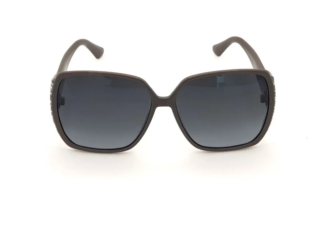Lunettes de soleil de luxe Jimmy Choo Cloe S monture papillon grise
