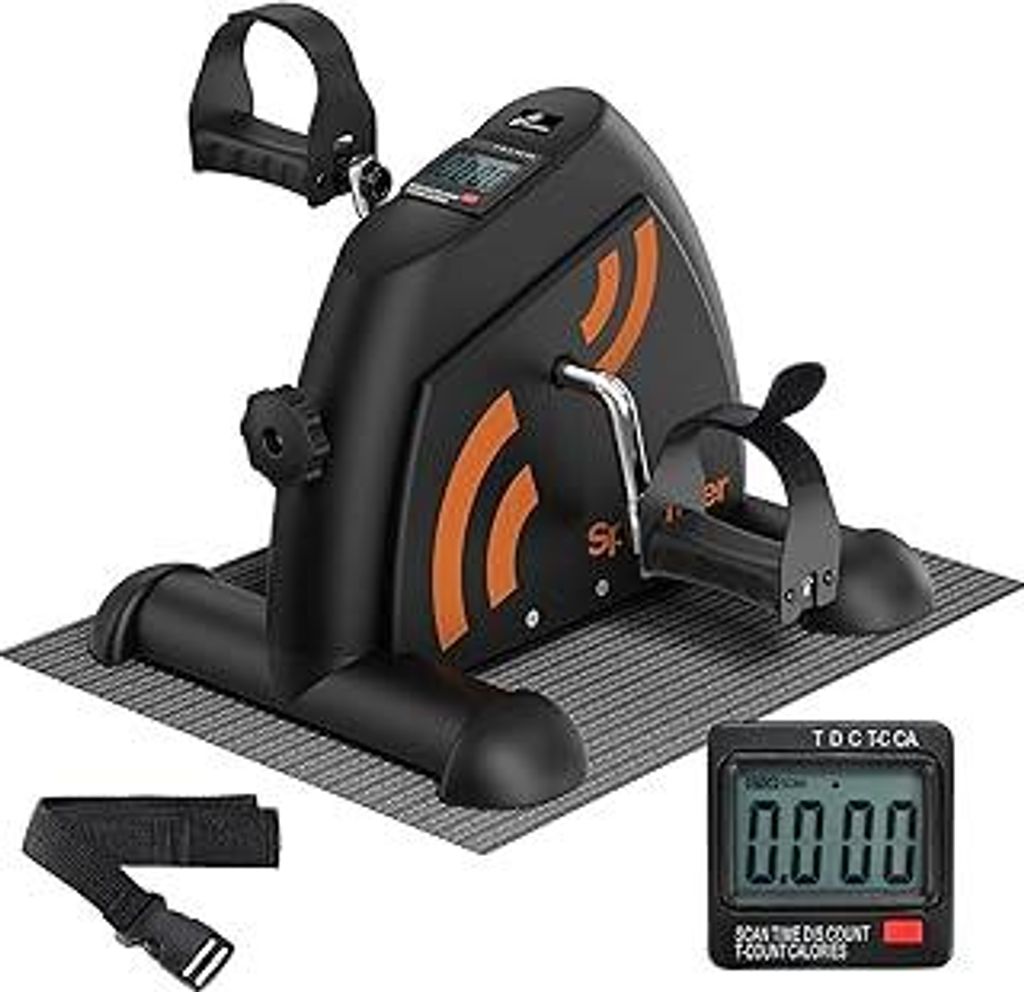 Sportneer Pedaltrainer für Senioren,Mini Heimtrainer mit LCD-Display, Fitnessgeräte für Zuhause – Tischfahrrad, Ergometer Senioren, Arm- und B...