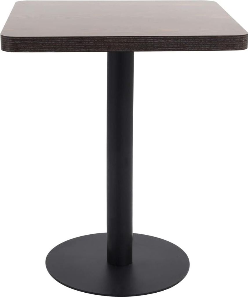 vidaXL Bistro stôl tmavohnedý 60x60 cm MDF Obrázok produktu 