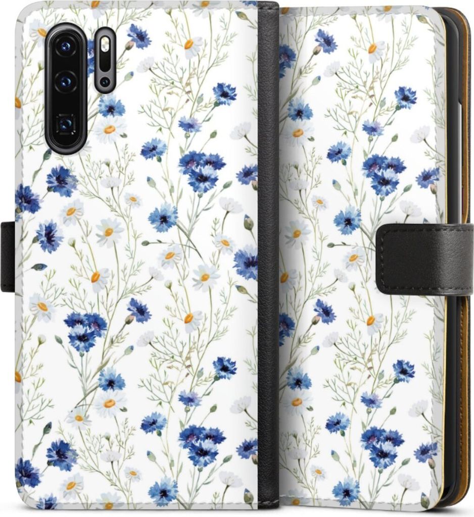 DeinDesign Klapphülle für Huawei P30 Pro Handytasche Lederhülle Tasche Blume Blumen Muster