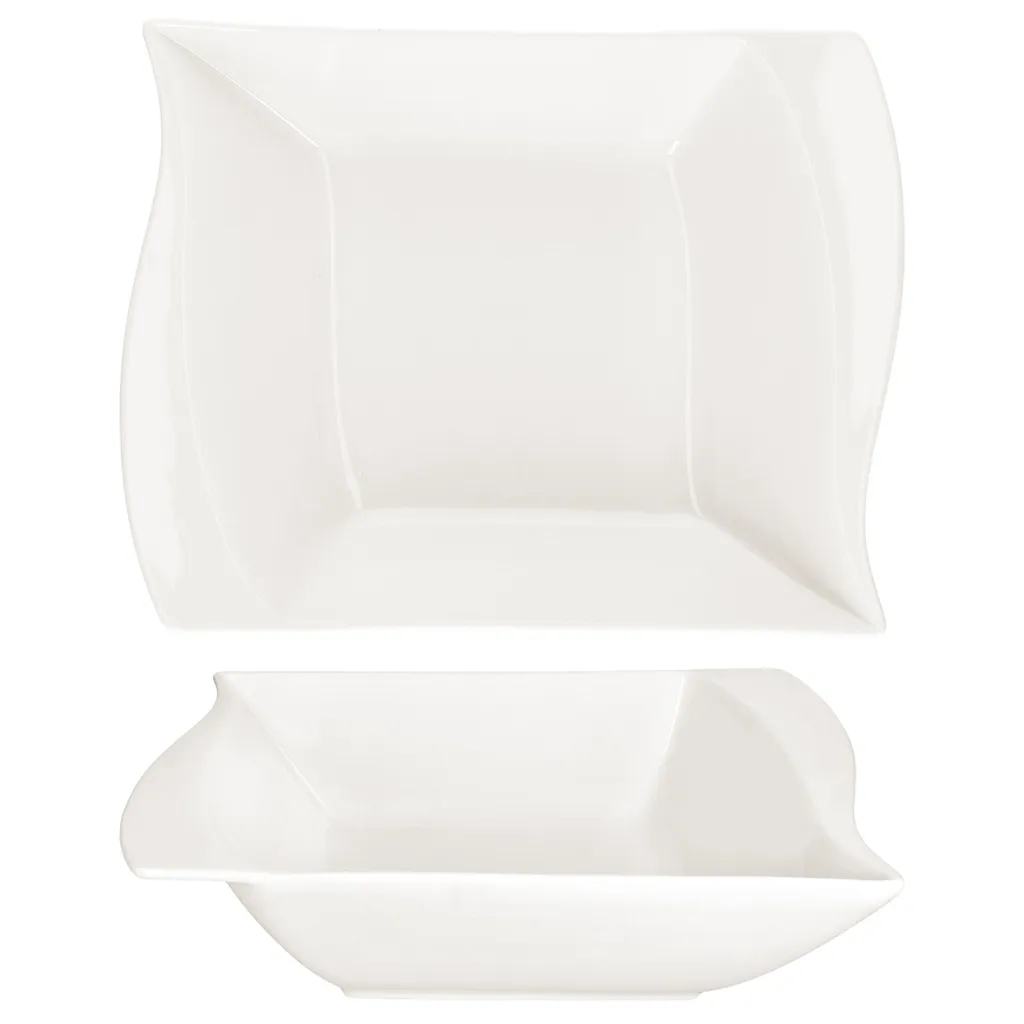 Set 2 Ciotole Porcellana Avorio 1L Rettangolari | Stile e Qualità - 4