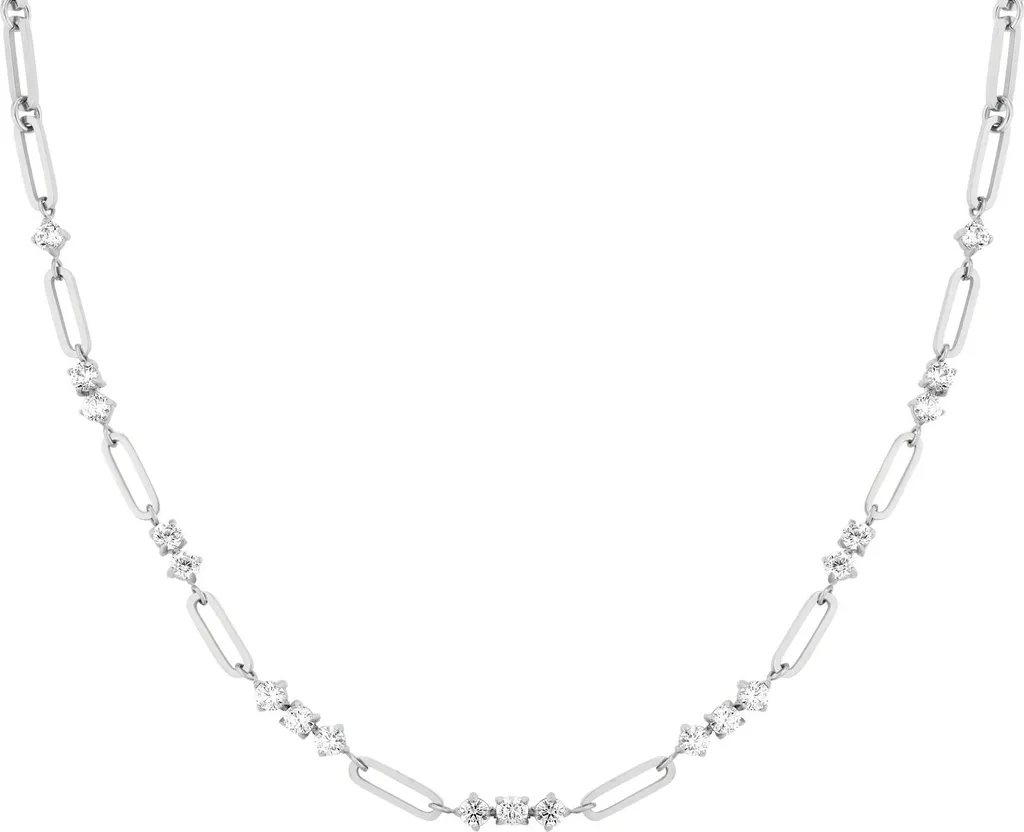Collier de luxe en acier JNGCS-J1019 avec cristaux en dégradé chic