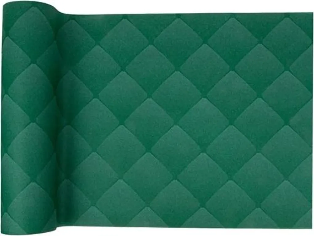 Chemin de table vert Rhombus 40cm x 24m - Qualité PREMIUM gaufrée