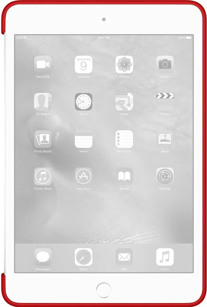 Etui iPad mini 4 Rouge en Silicone Doux Finition Soft Touch Durable - 5