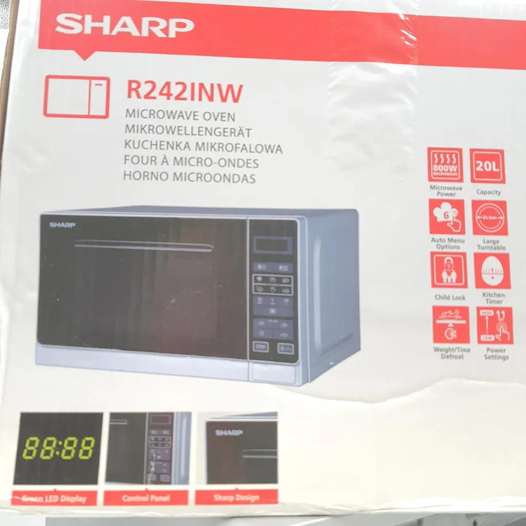 Micro-ondes Sharp 20L 800W Argent - Modèle Électronique Performance - 14