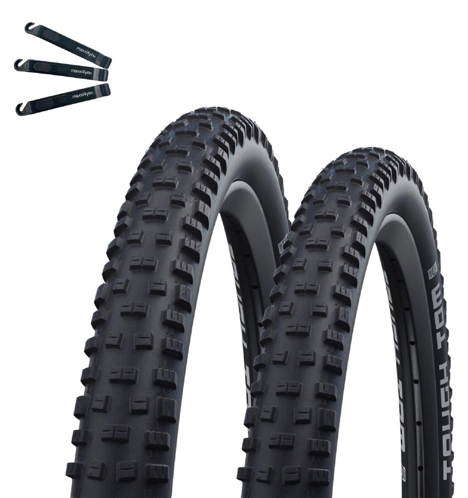 2 x Schwalbe Tough Tom Drahtreifen Active Line K-Guard Schwarz 65-622 (29 x 2,60) inkl. maxxi4you Reifenheber