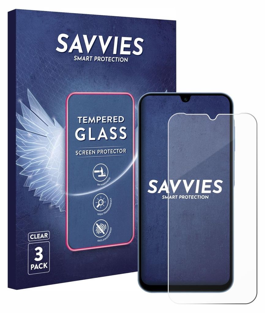 A product box and a screen protector are displayed.