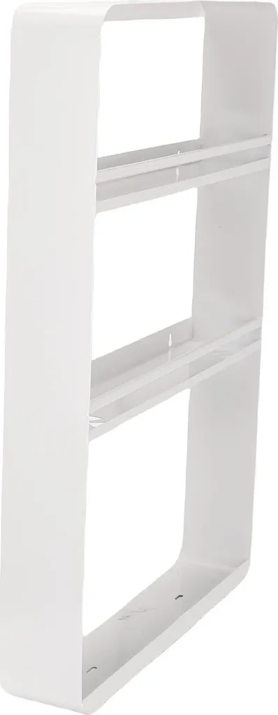 Étagère de rangement 3 niveaux acier blanc sans perçage pour WC