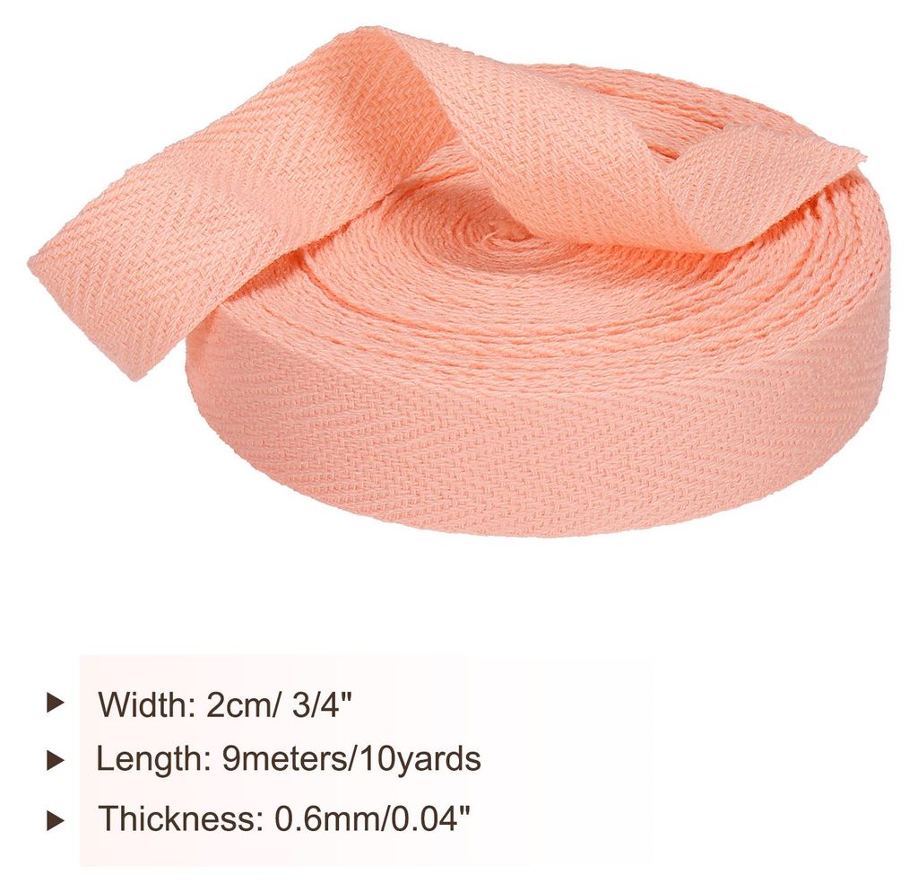 Baumwollband Baumwolle Gurtband 20mm x 9m, Schr?gband Baumwoll Nahtband K?perband Saumband Einfassband Stoffband Webband zum N?hen fš¹r DIY Baste...