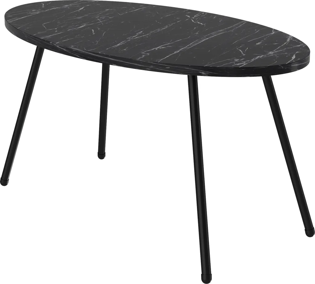 Table basse de salon Skærbæk design marbre noir et structure robuste