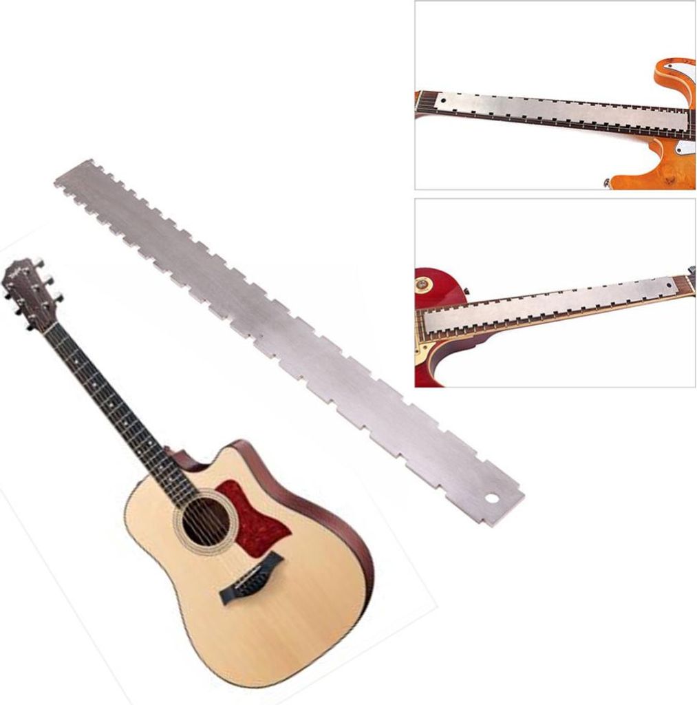CHICIRIS Gitarrenhals Gekerbter Herrscher, Edelstahl Dual Scene -Luthier -Werkzeug, Wichtig fr die Ordnungsgem??e Einstellung von Truss Stangen, de...
