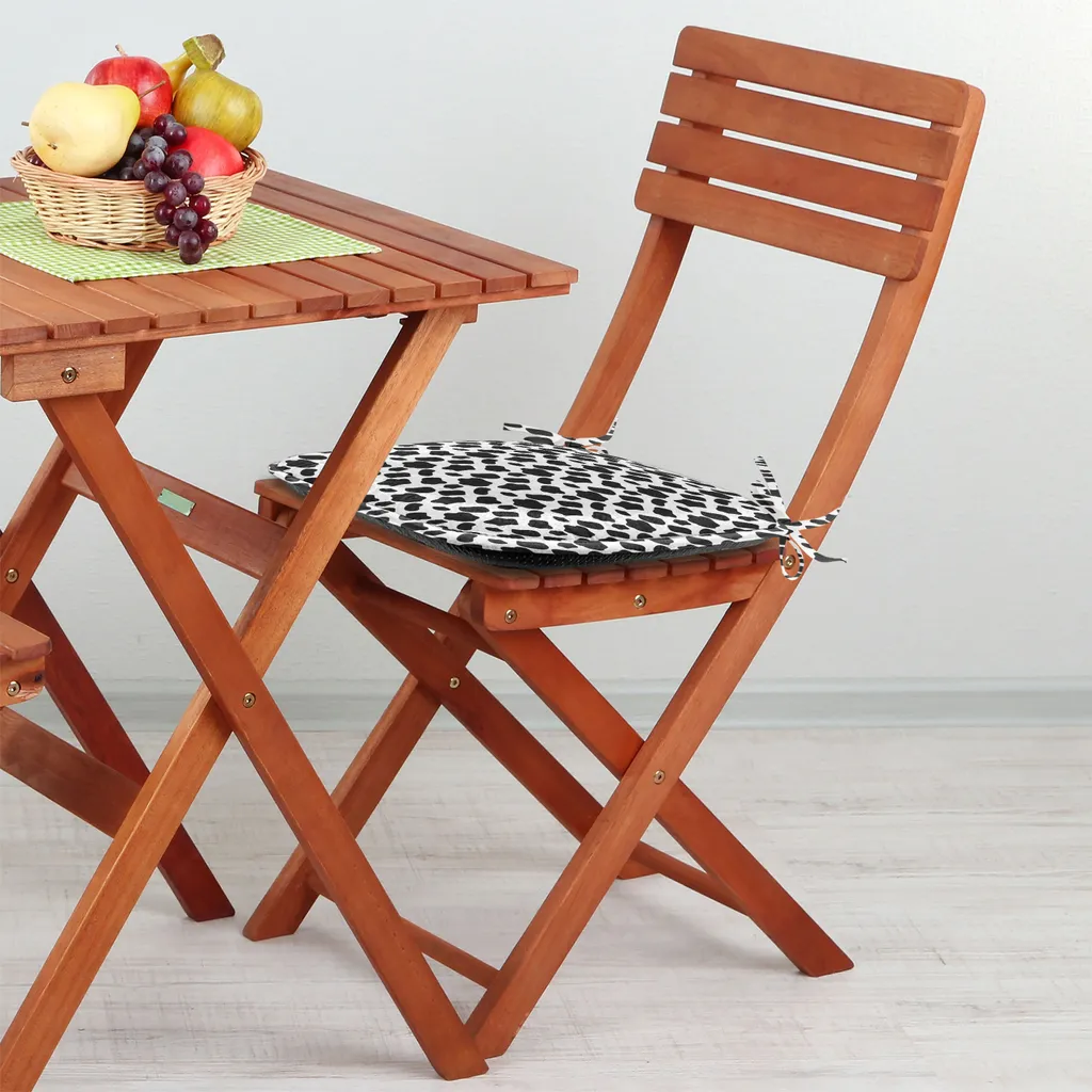 ABAKUHAUS Cuscini stampati con motivo mucca per sedie da sala da pranzo, pelle di mucca con macchie, cuscini decorativi impermeabili con cinturini per sedie da cucina, 40 cm x 40 cm - confezione da 12, bianco e nero - 2