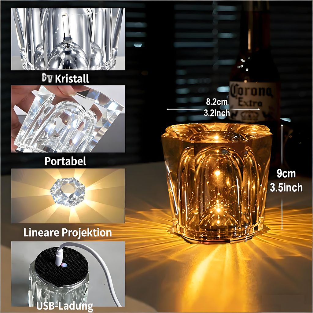 SROSS  LED Nachttischlampe LED-Kristalllampe fürs Produktbild 
