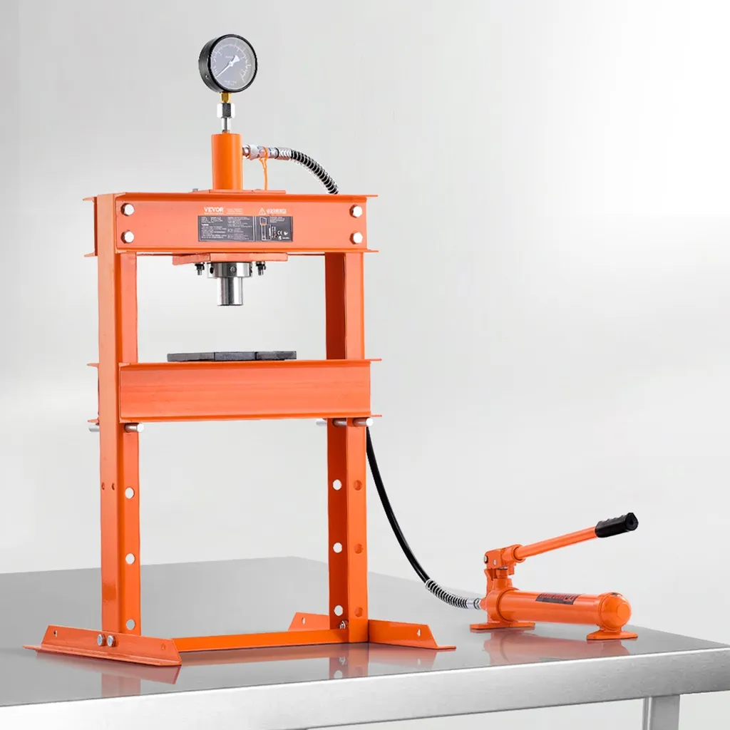 Presse hydraulique 10t avec plaque de pressage en acier robuste - 8