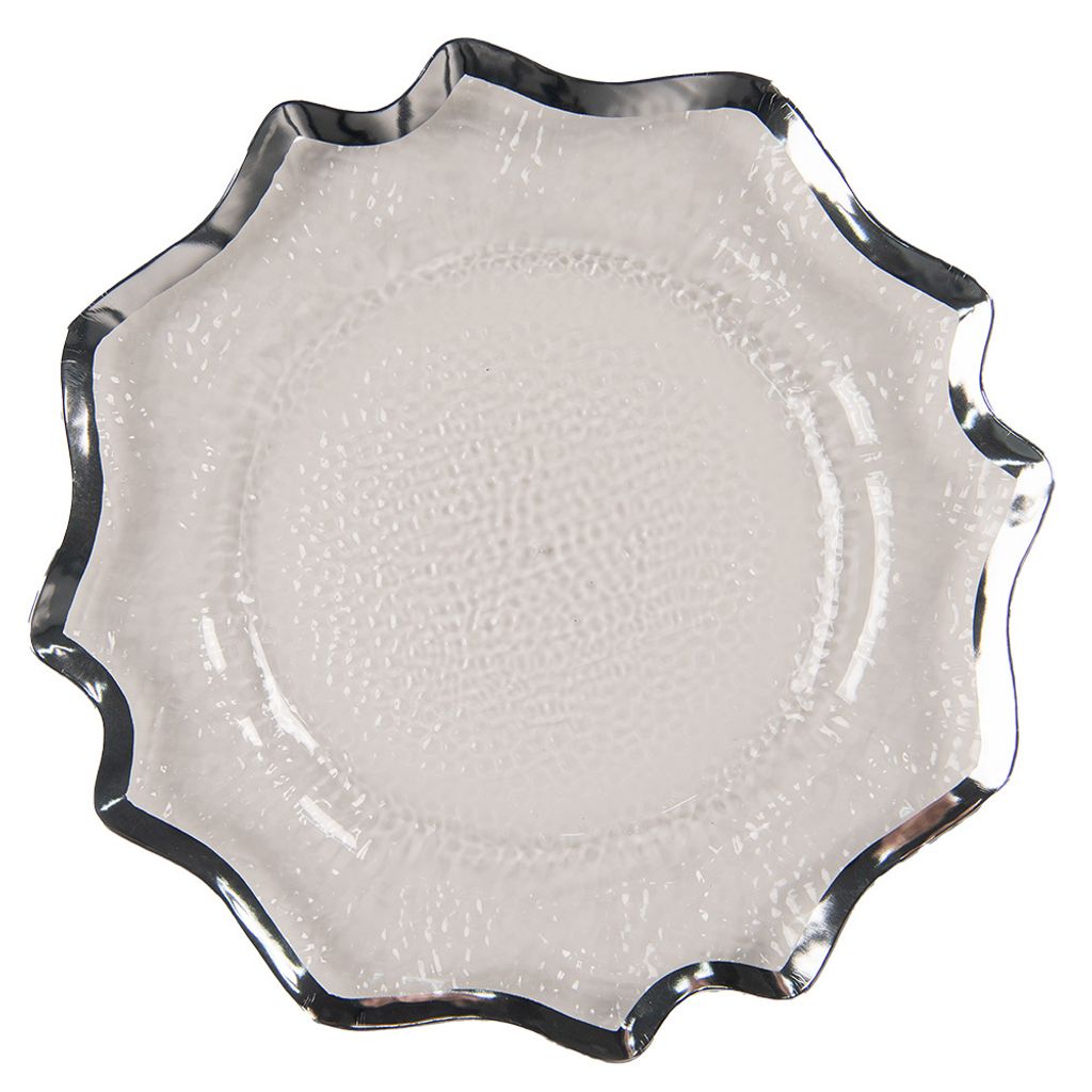 Clayre & Eef Unterteller Ø 33 cm Transparant Kunststoff
