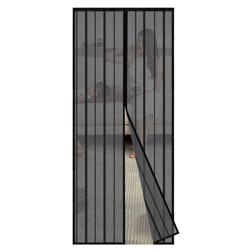 Rideau Anti-Moustique Magnétique 110x210cm pour Aérer la Maison sans Insectes