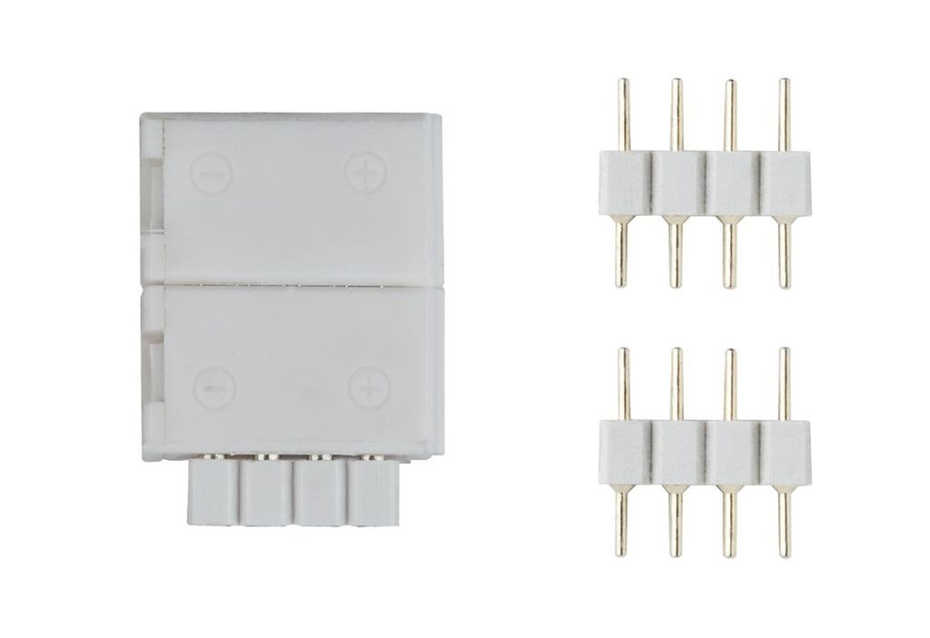 Function YourLED Edge-Connector 90° aus Kunststoff in weiß und schwarz 4er-Pack 