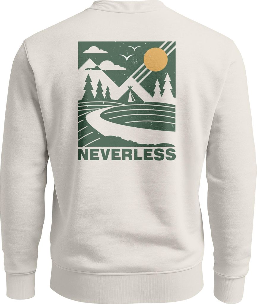Sweatshirt Herren Pullover mit Backprint Landscape Fashion Naturmotiv Outdoor Streetwear Neverless