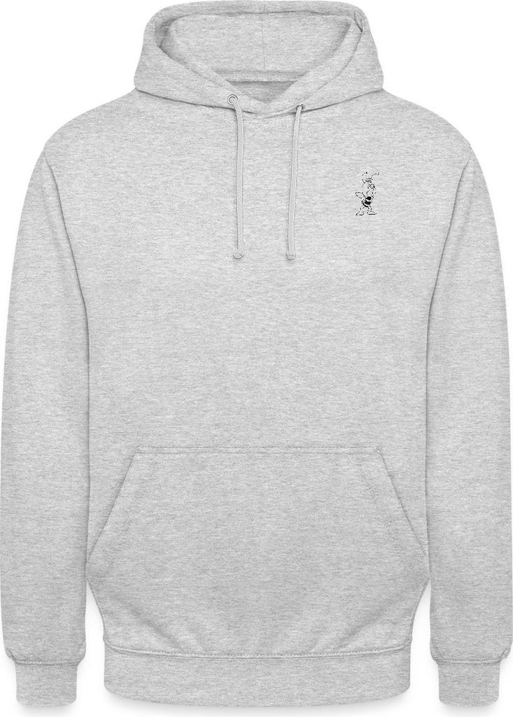 Spreadshirt Biene Maja Willi Silhouette Stick Uni Hoodie, L, Hellgrau meliert